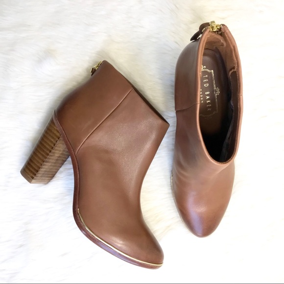 Ted Baker Shoes - • Ted Baker Cognac Ankle Booties •